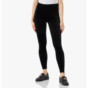 Teddi Rose Women's XS Black Velvet High-Waist Leggings N0151